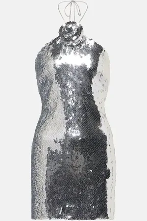 MAGDA BUTRYM Abito corto con paillettes e applicazione