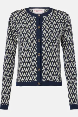 VALENTINO Cardigan Toute La V in lana vergine