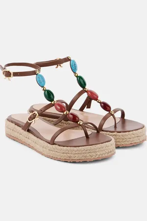 Gianvito Rossi Sandali espadrillas Shanti in pelle