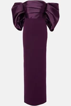 Solace Abito lungo Arla in twill e crêpe