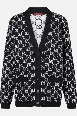 Gucci Cardigan in jaquard GG di misto lana