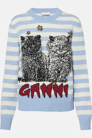 Ganni Pullover in misto lana a righe