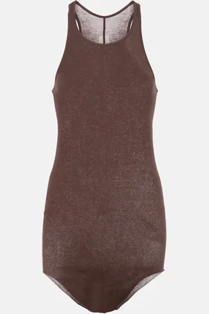Rick Owens Top in maglia a coste di cotone