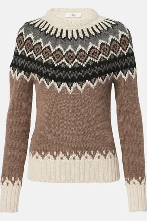 Chloé Chloé Pullover Fair Isle in lana e cashmere