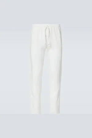 FEDELI Pantaloni regular in lino