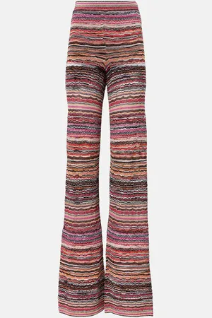 Missoni Pantaloni flared con lamé a righe