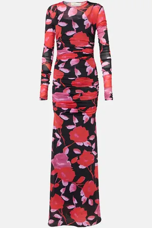 BLUMARINE Abito lungo Fine Jer con stampa