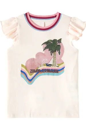 ZIMMERMANN T-shirt Everley in lino e cotone