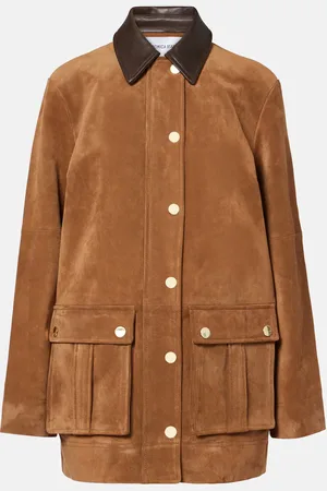 VERONICA BEARD Giacca Suz in suede con pelle