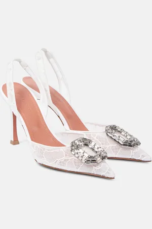 Amina Muaddi Pumps slingback Camelia 90 in pizzo
