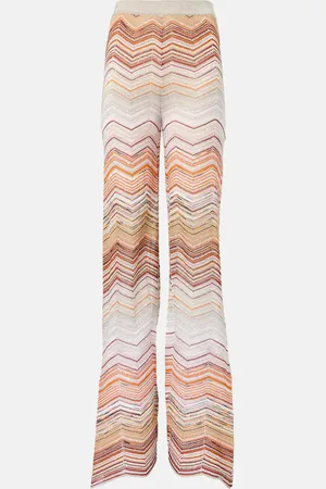 Missoni Pantaloni in maglia con lamé a zig-zag