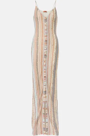 Missoni Abito lungo in lamé a righe