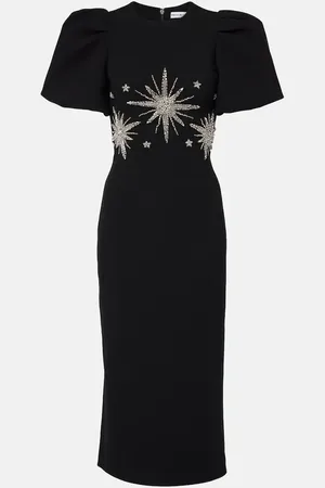 Rebecca Vallance Abito midi Estella con cristalli