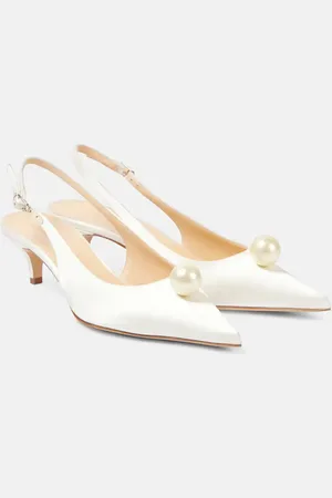 MAGDA BUTRYM Sandali slingback in raso con pelle