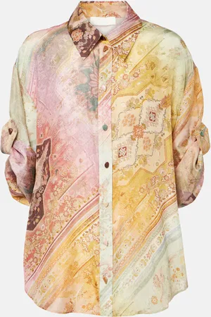 ZIMMERMANN Camicia Tallow in seta con stampa