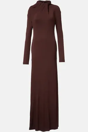 Alexander McQueen Abito lungo in crêpe di jersey