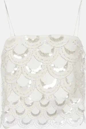 ROTATE Top cropped con paillettes