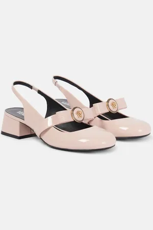 VERSACE Pumps slingback Gianni Ribbon in vernice