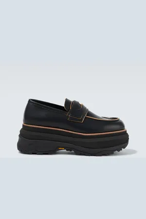 SACAI Mocassini in pelle con platform