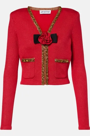 Self-Portrait Cardigan con paillettes