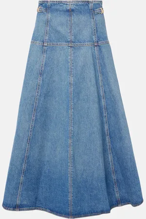 ULLA JOHNSON Gonna midi Brigette a pieghe