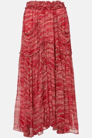 Marant Etoile Gonna lunga Veronique in chiffon