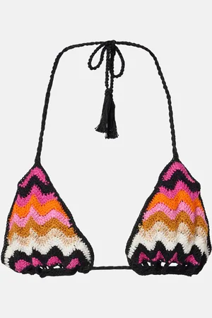 ANNA KOSTUROVA Top bikini in cotone a righe