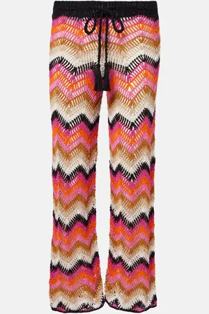 ANNA KOSTUROVA Pantaloni a gamba larga in crochet