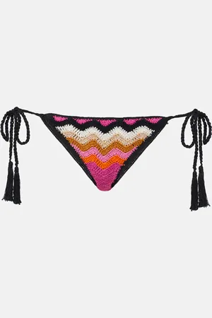 ANNA KOSTUROVA Slip bikini in cotone a righe
