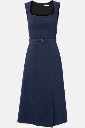 EMILIA WICKSTEAD Abito midi Pinah in misto cotone bouclé