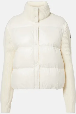 Moncler Cardigan in lana vergine con imbottitura