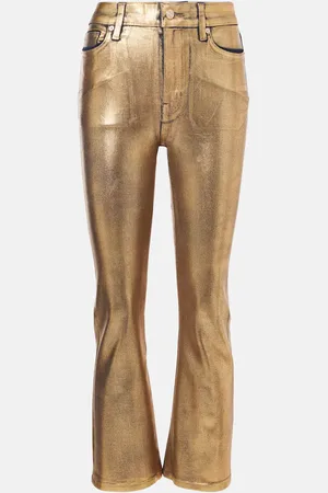 Frame Jeans bootcut Le Crop Mini metallizzati