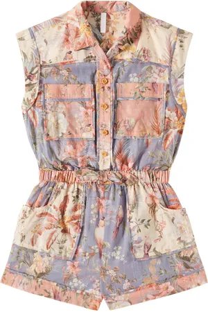 ZIMMERMANN Jumpsuit corta Tallow in cotone
