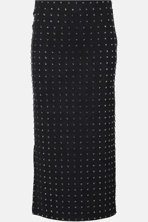 Sportmax Gonna midi Nome con cristalli