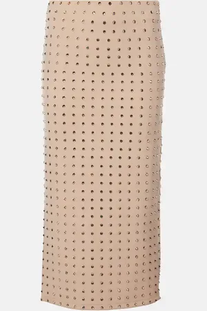 Sportmax Gonna midi Nome con cristalli