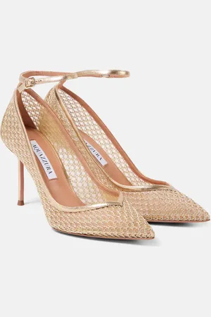 Aquazzura Pumps Asha 85 in mesh con pelle