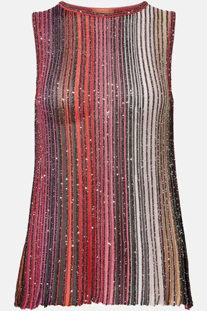 Missoni Top in lamé con paillettes a righe