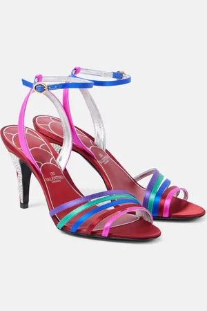 VALENTINO GARAVANI Sandali Ladycrush in raso e pelle