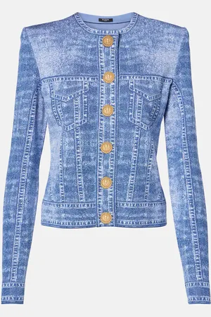 Balmain Cardigan Trompe l’oeil in jacquard