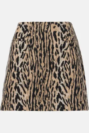 RIXO London Minigonna Mariah con stampa leopardata