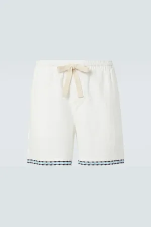 COMMAS Shorts Frequency in lino con ricamo