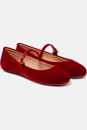 Gianvito Rossi Ballerine Mary Jane Carla in velluto