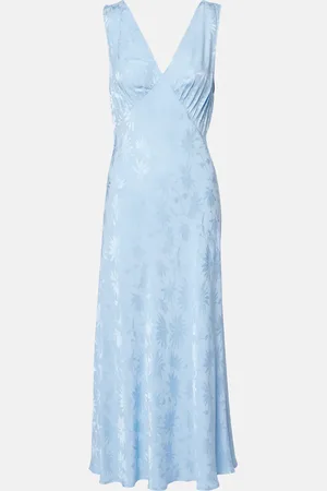 RIXO London Abito midi Sandrine in jacquard
