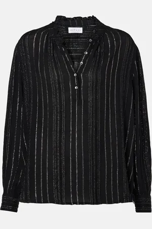 Velvet Blusa in lamé a righe