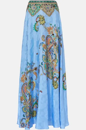 Etro Gonna lunga in seta crêpe de chine