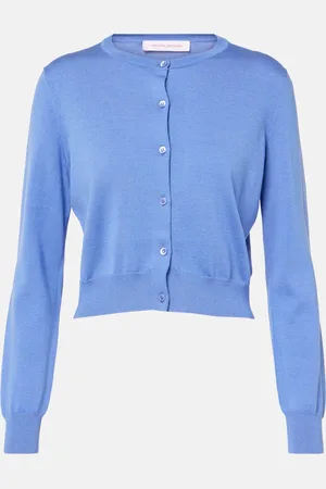 Carolina Herrera Cardigan cropped in cotone e seta