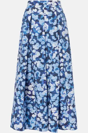 Erdem Gonna midi in cotone con pince