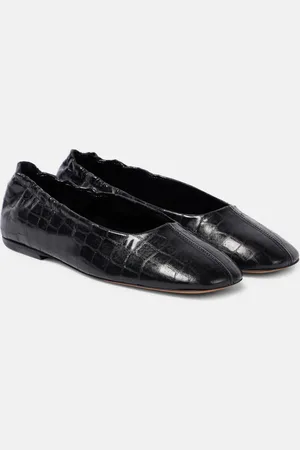 DRIES VAN NOTEN Ballerine in pelle metallizzata