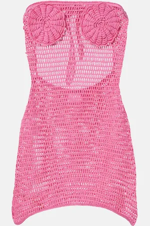 ANNA KOSTUROVA Abito corto Camellia in crochet