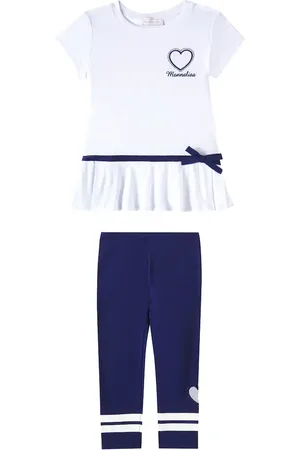MONNALISA Top e leggings in jersey di cotone